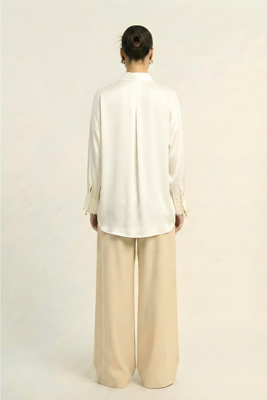 Ivory Coin Embellished Overlay Shirt