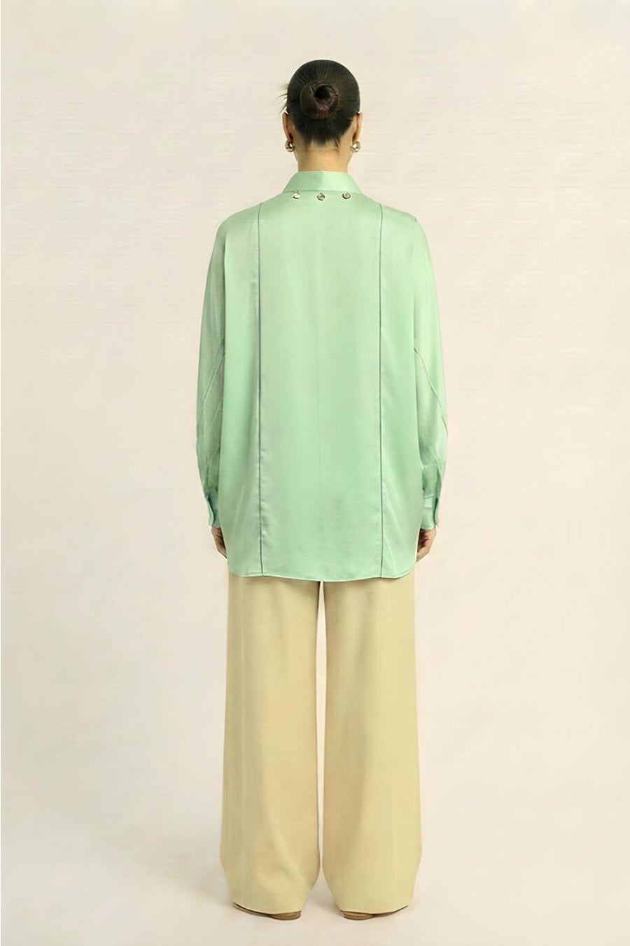 Ash Green Coin Embellished Top