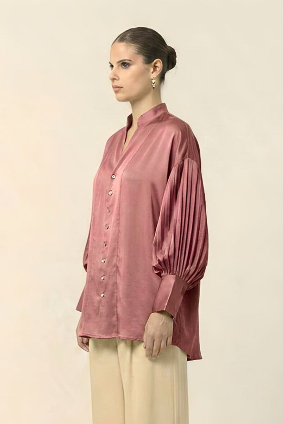 Brick Red Coin Embellished Top