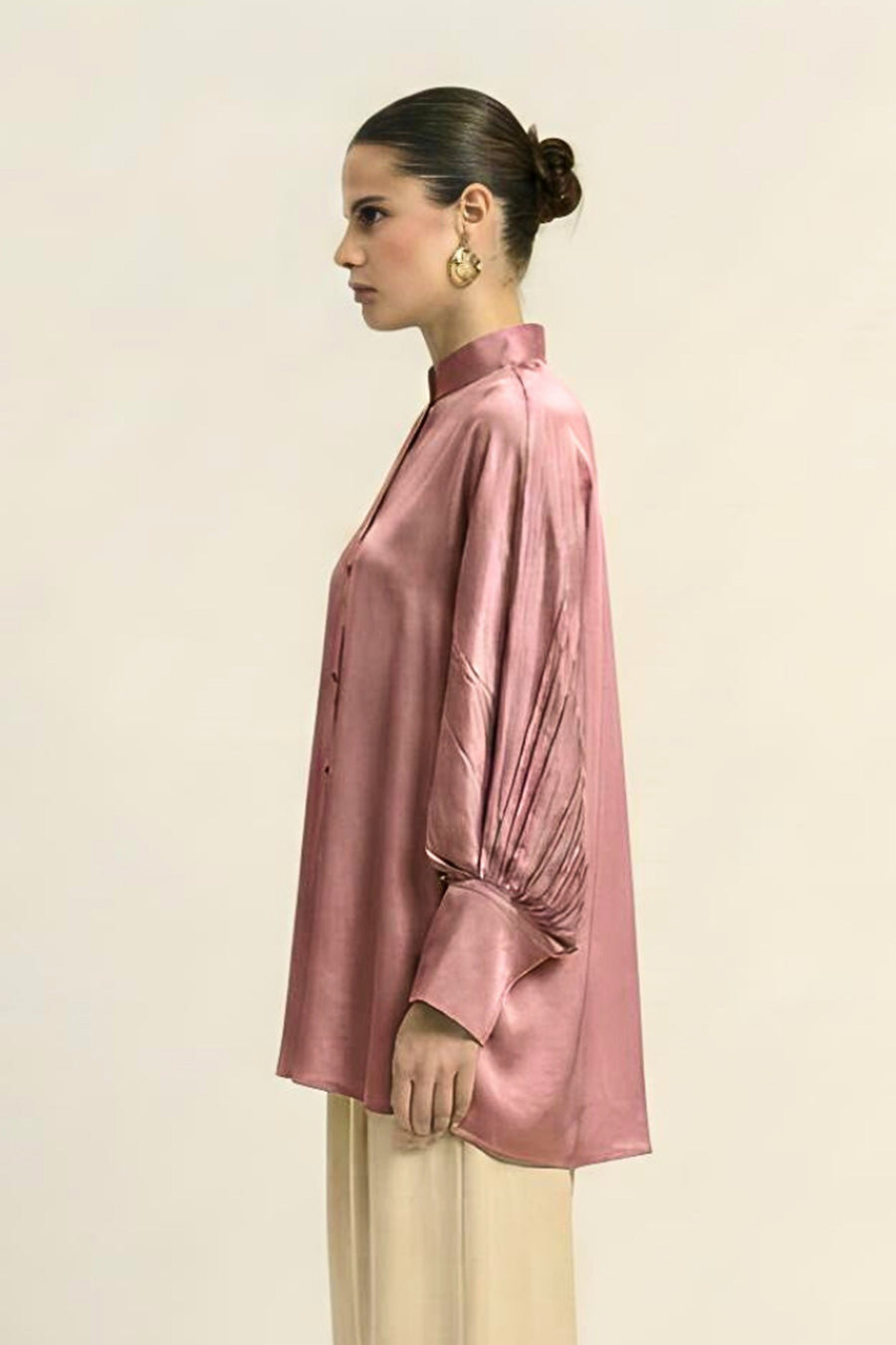 Brick Red Coin Embellished Top