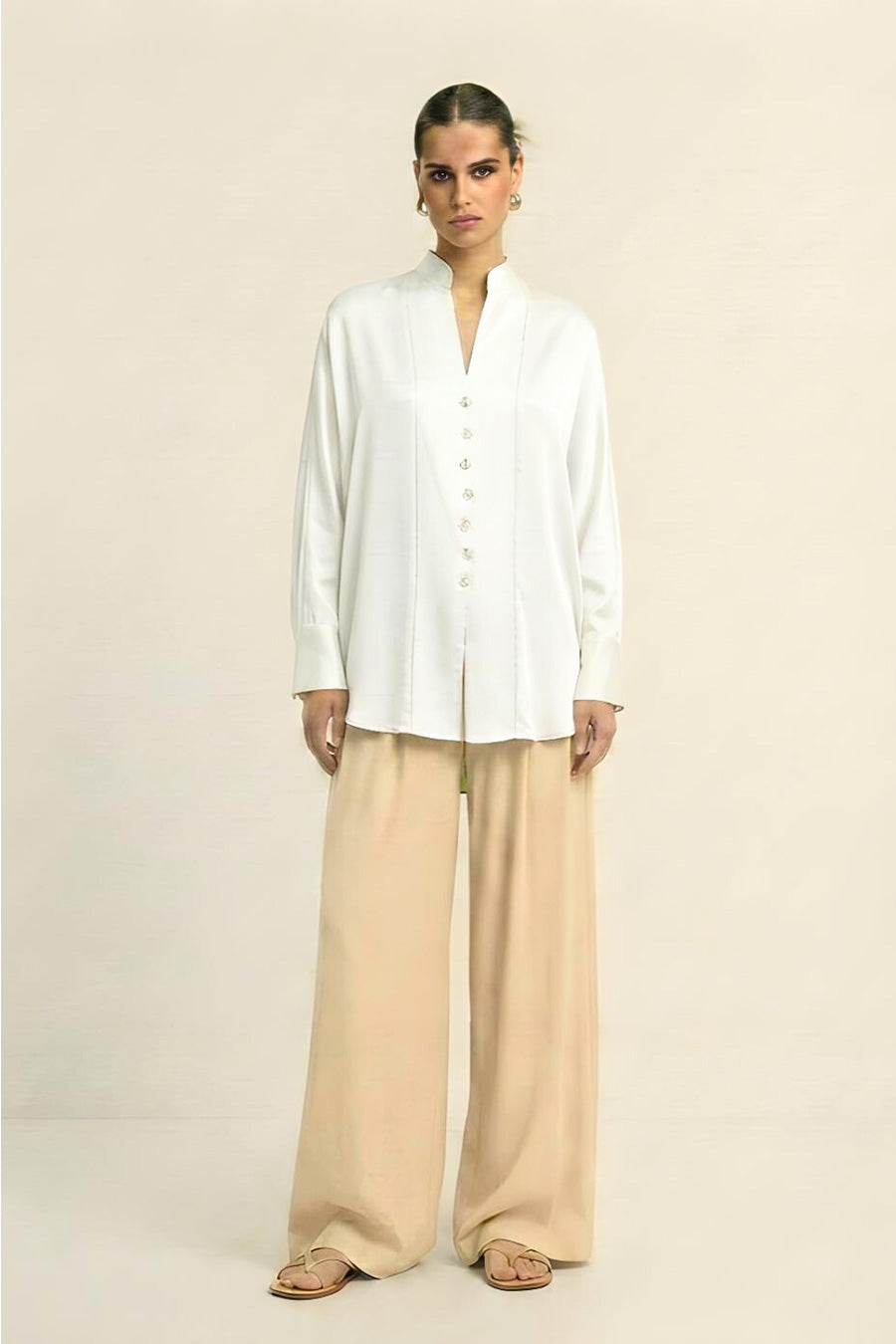 Ivory Coin Embellished Top
