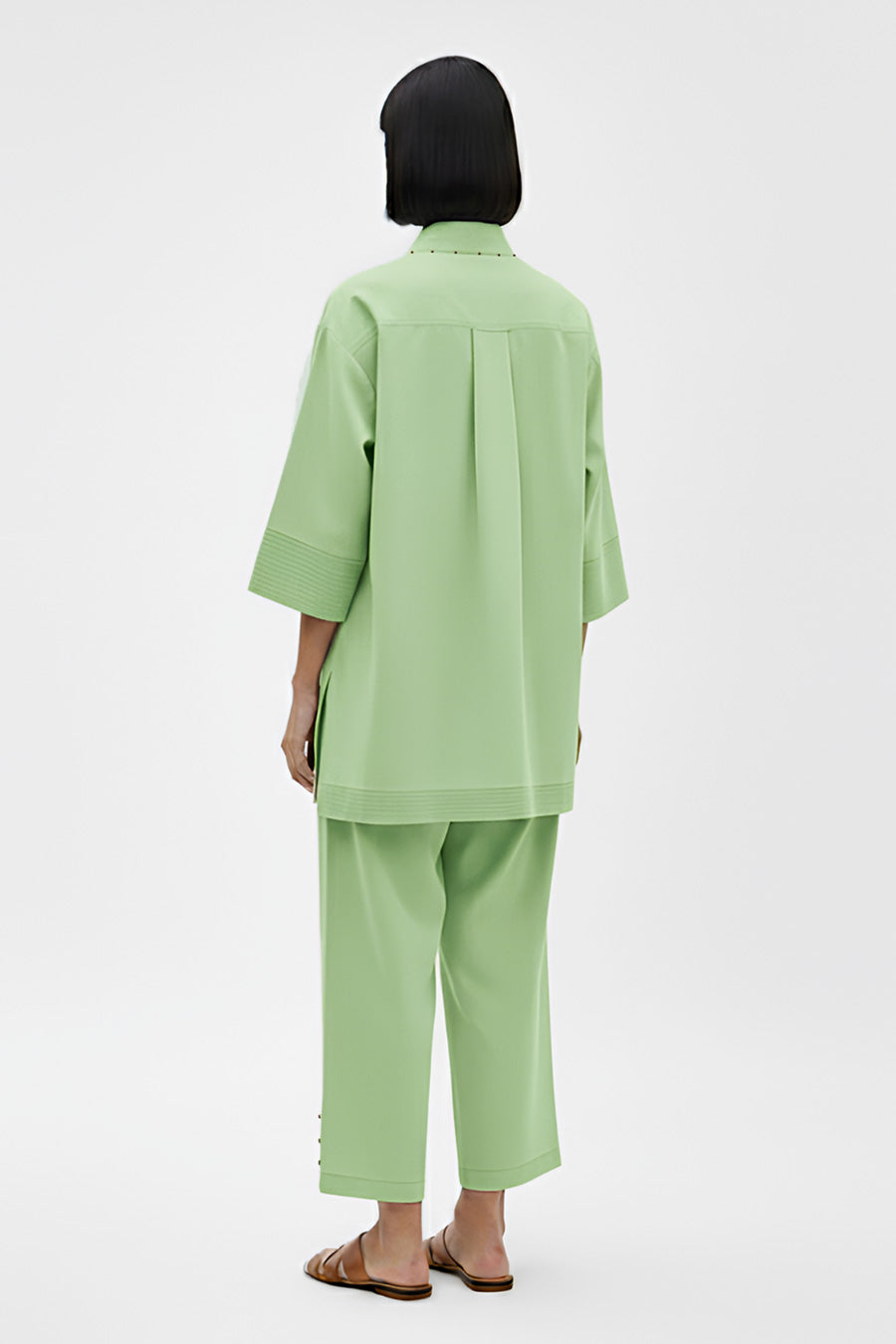 Asparagus Green Top & Pant Co-Ord Set