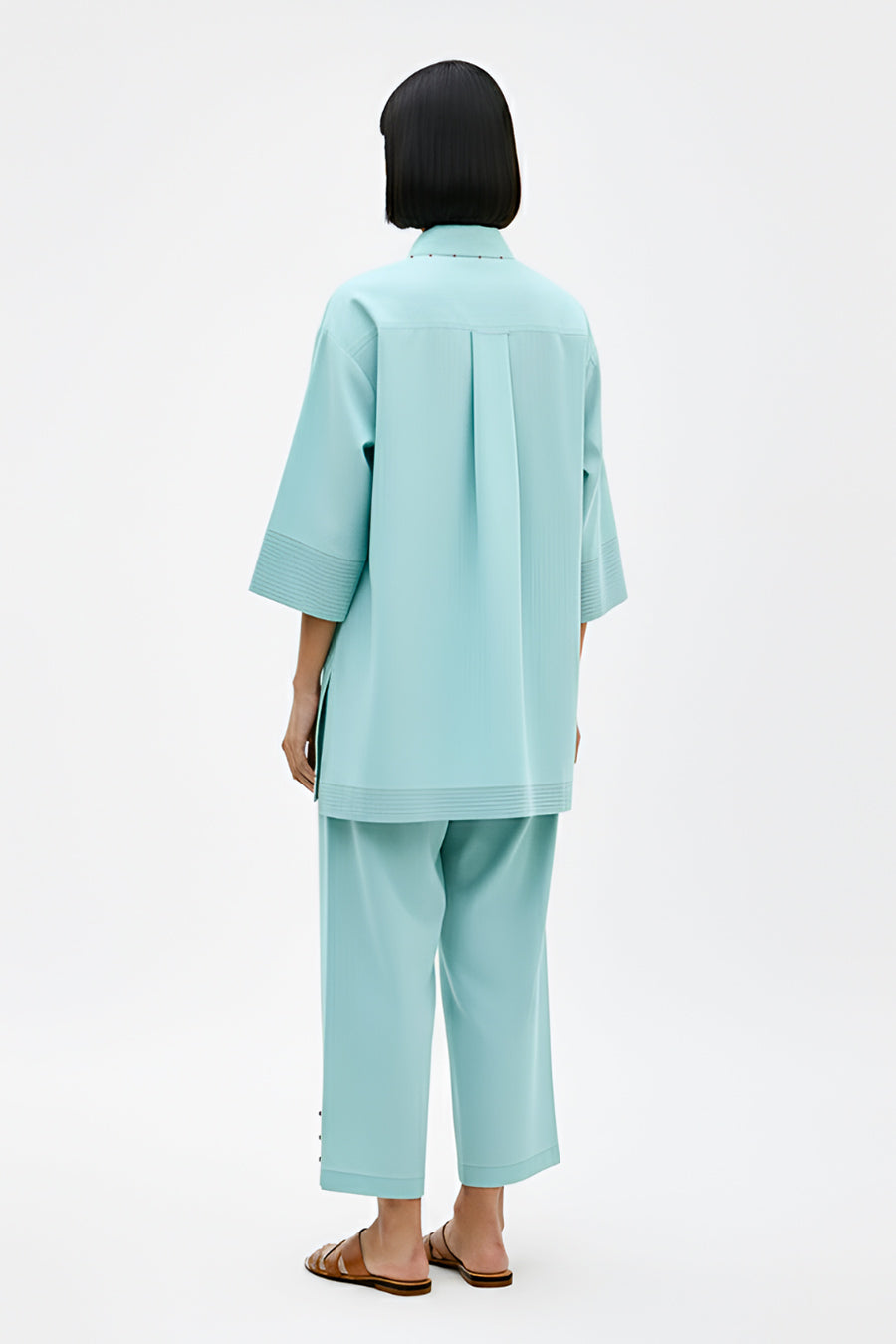 Tiffany Blue Top & Pant Co-Ord Set