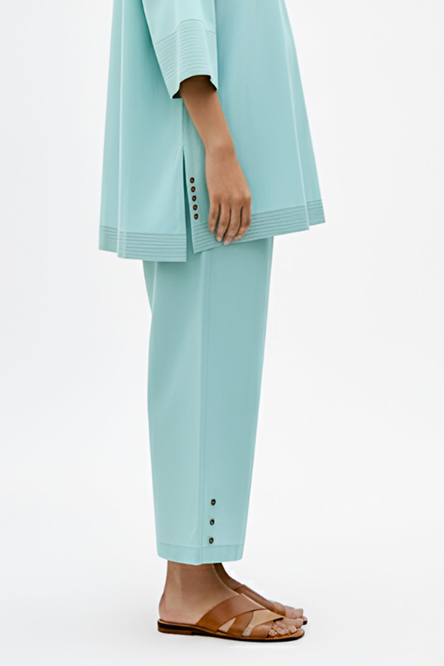 Tiffany Blue Top & Pant Co-Ord Set