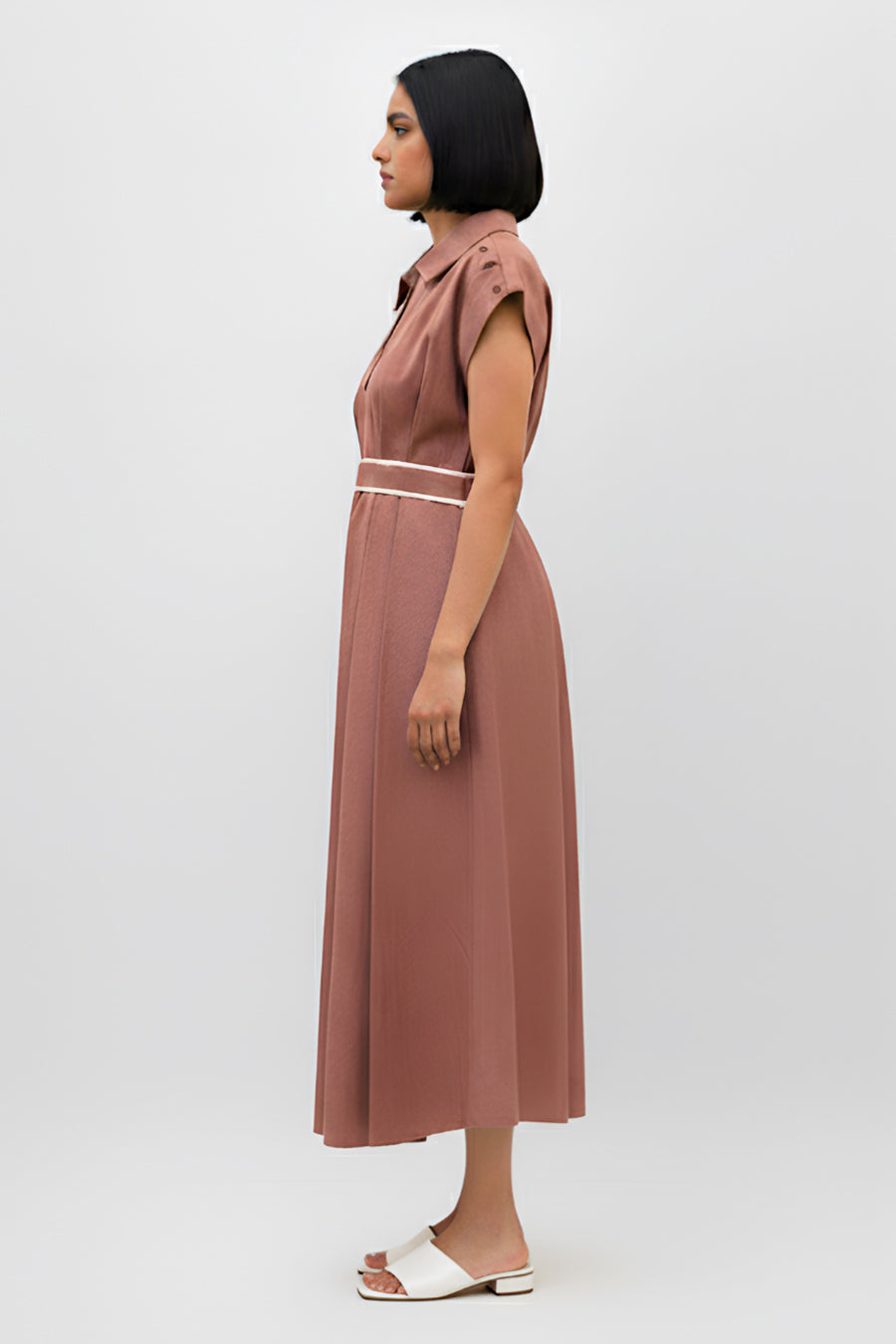 Tuscan Red-Ivory Skater Dress