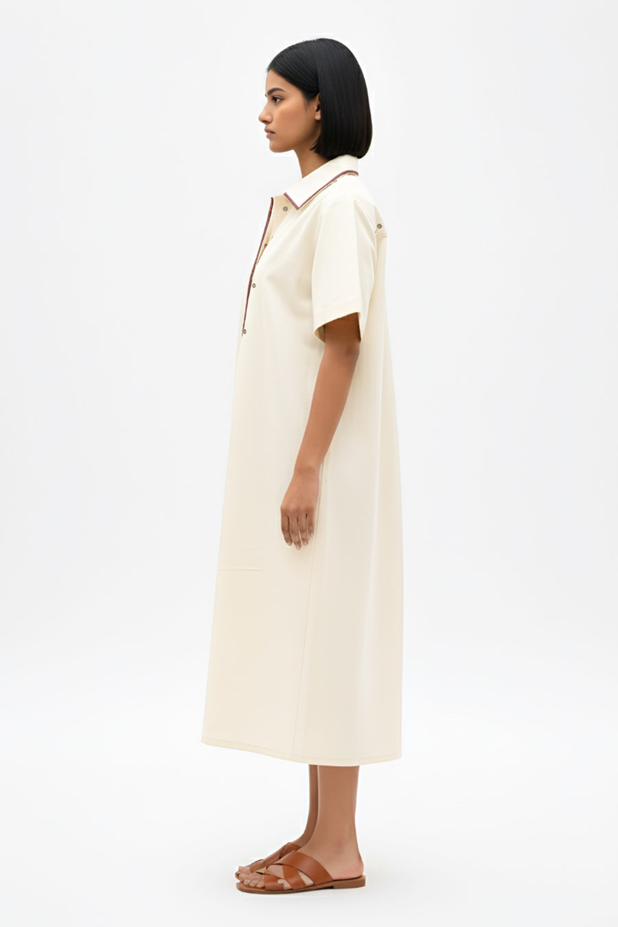 Ivory-Tuscan Red Shirt Dress