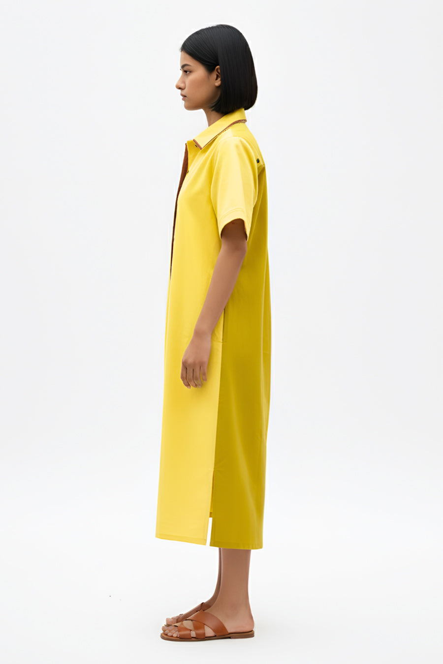 Mango Yellow-Tuscan Red Shirt Dress