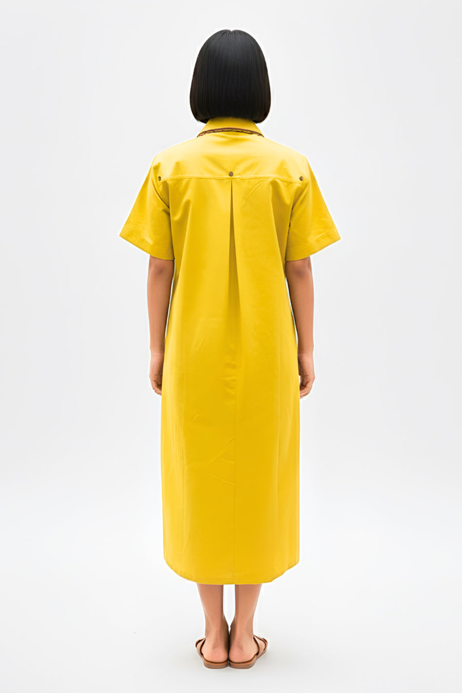 Mango Yellow-Tuscan Red Shirt Dress