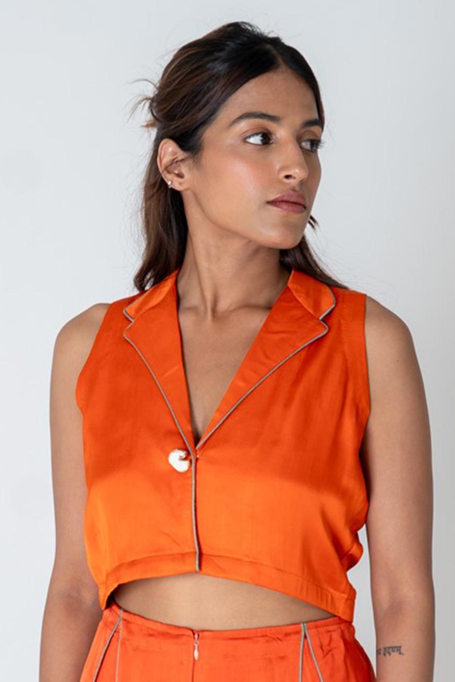 Orange Waistcoat Top