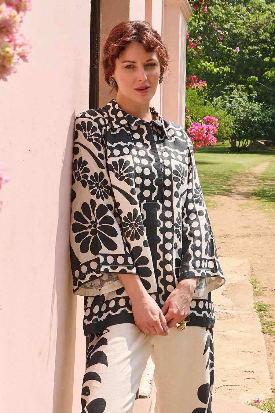 Black & White Haze Printed Co-Ord Set