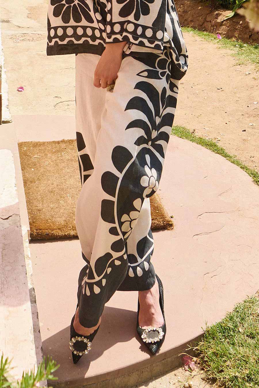 Black & White Haze Printed Co-Ord Set