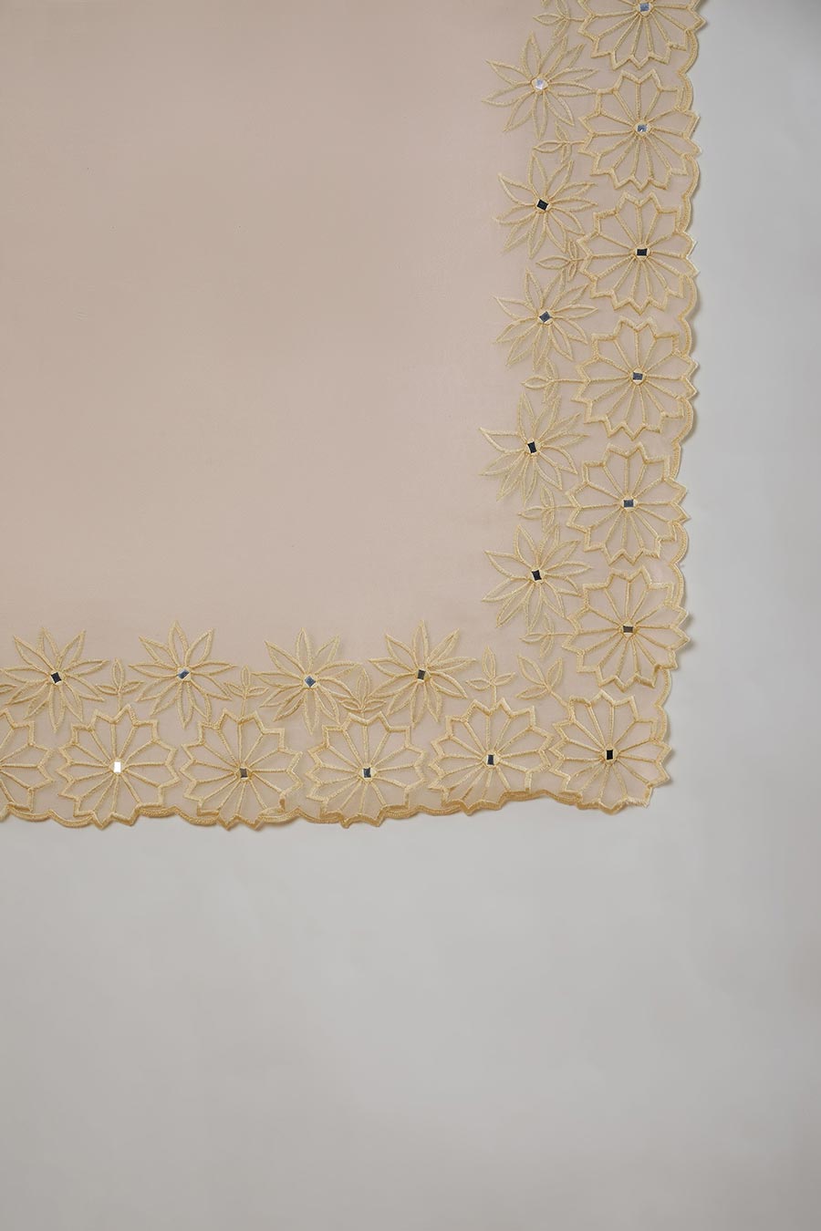 Ivory Embroidered Saree Set