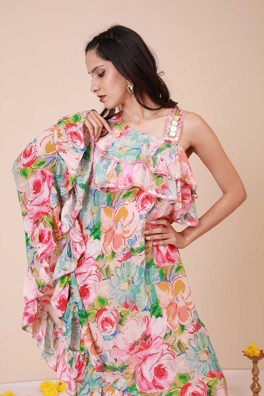 Multicolour Floral Print Co-Ord Set