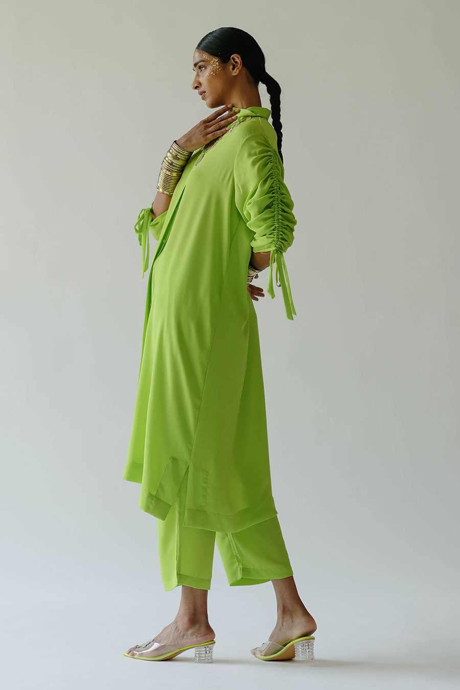 Green Acid Amelia Shirt & Pant Set