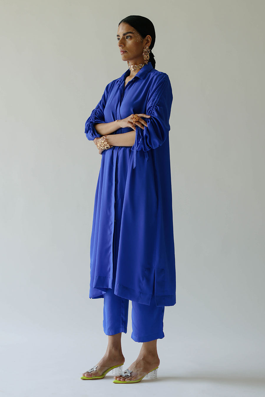Blue Klien Amelia Shirt & Pant Set
