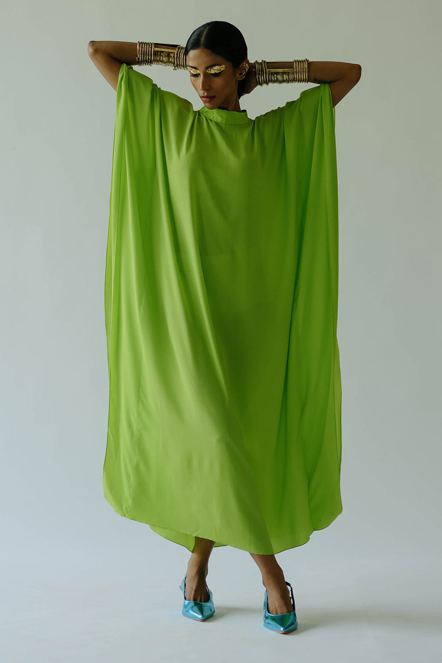 Green Acid Mimi Kaftan Dress