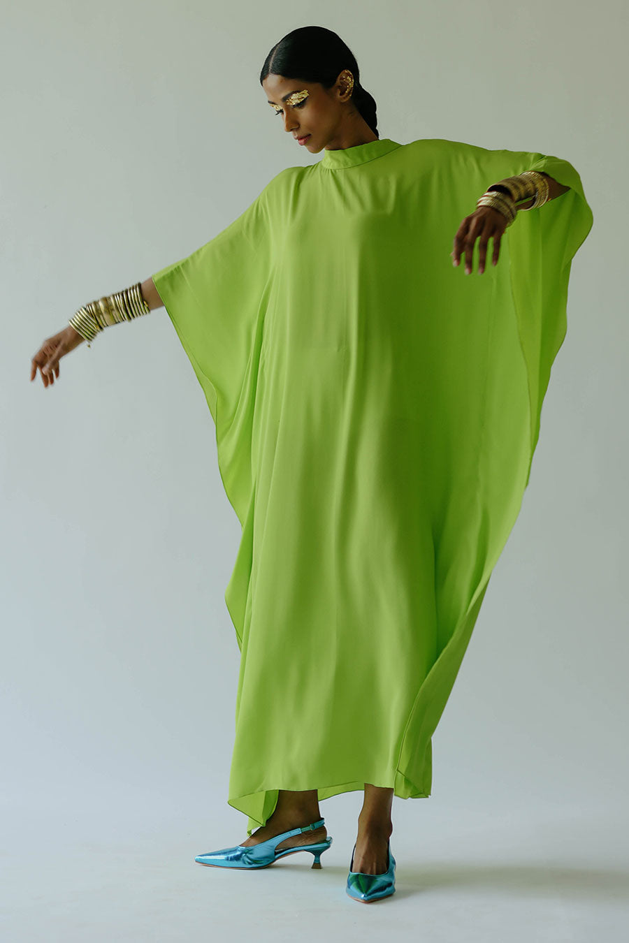 Green Acid Mimi Kaftan Dress