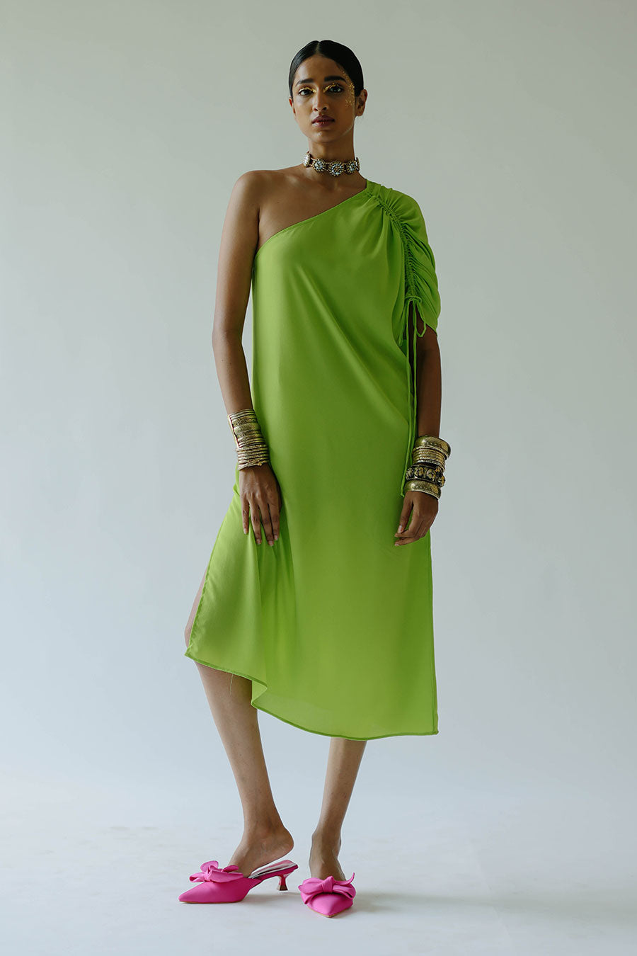 Green Acid Nora Dress