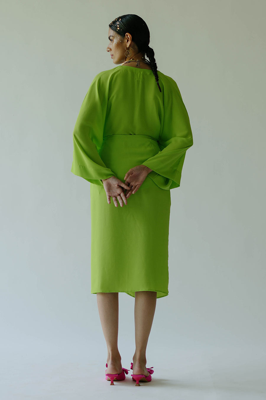 Green Acid Zoey Top & Riley Skirt Set