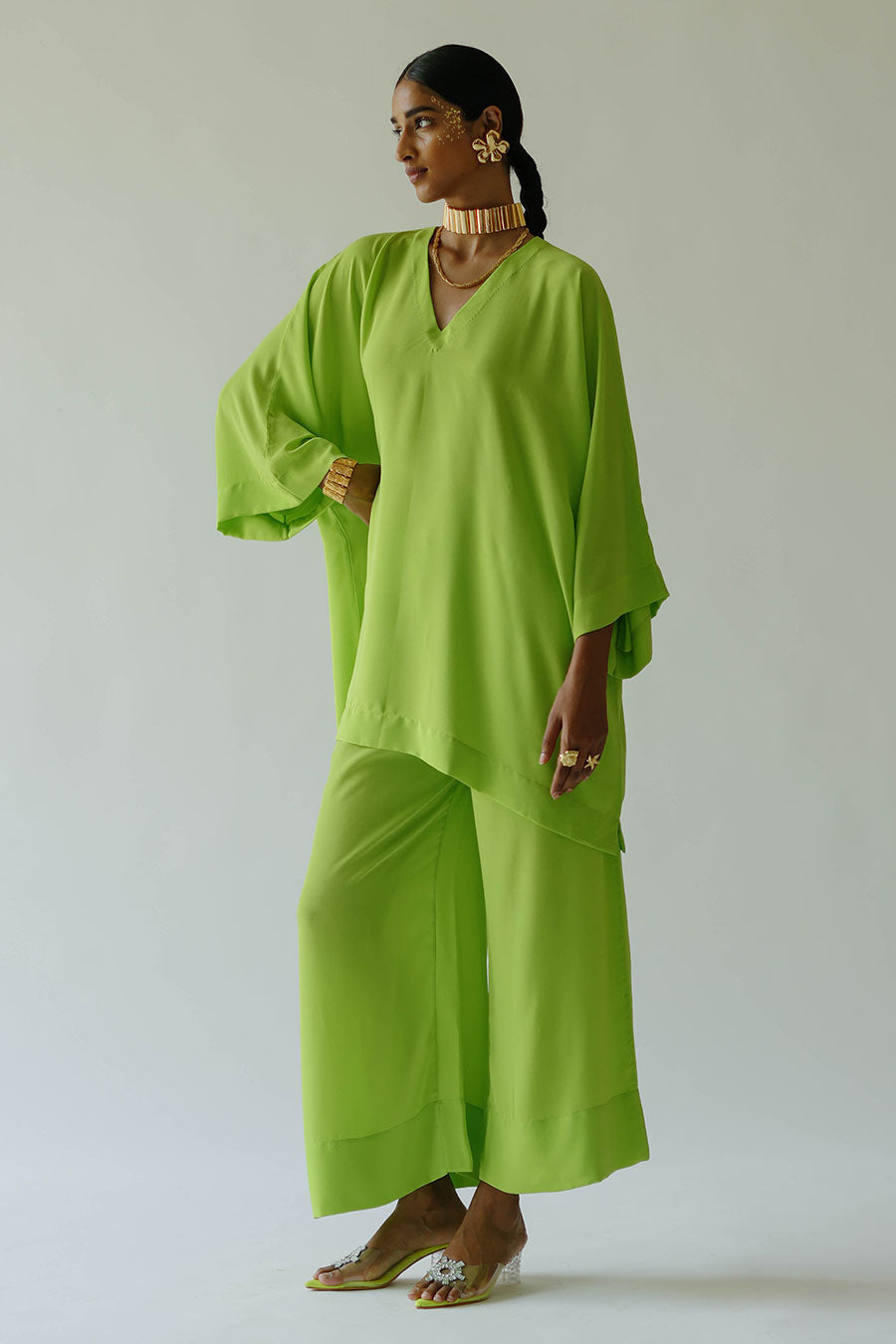 Green Acid Zoey Top & Pant Set