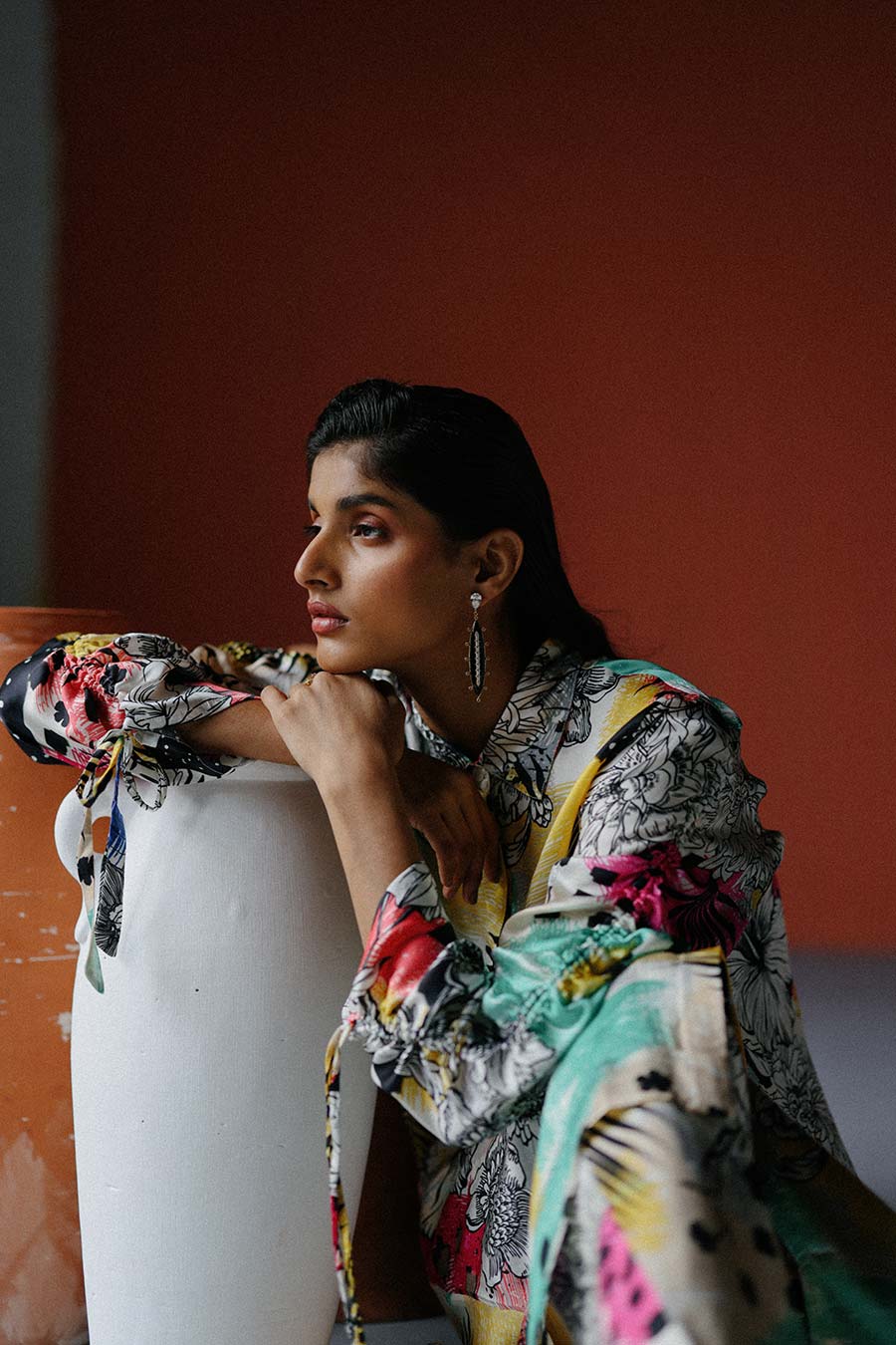 Ivory Printed Amelia Shirt & Pant Co-Ord Set