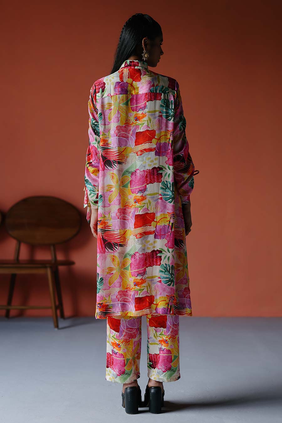 Pink Printed Amelia Shirt & Pant Co-Ord Set