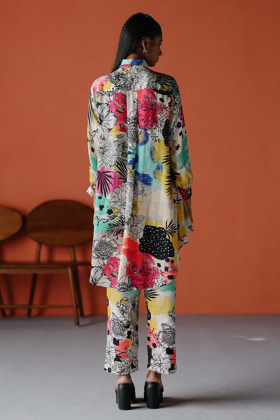 Ivory Printed Indie Shirt & Pant Co-Ord Set