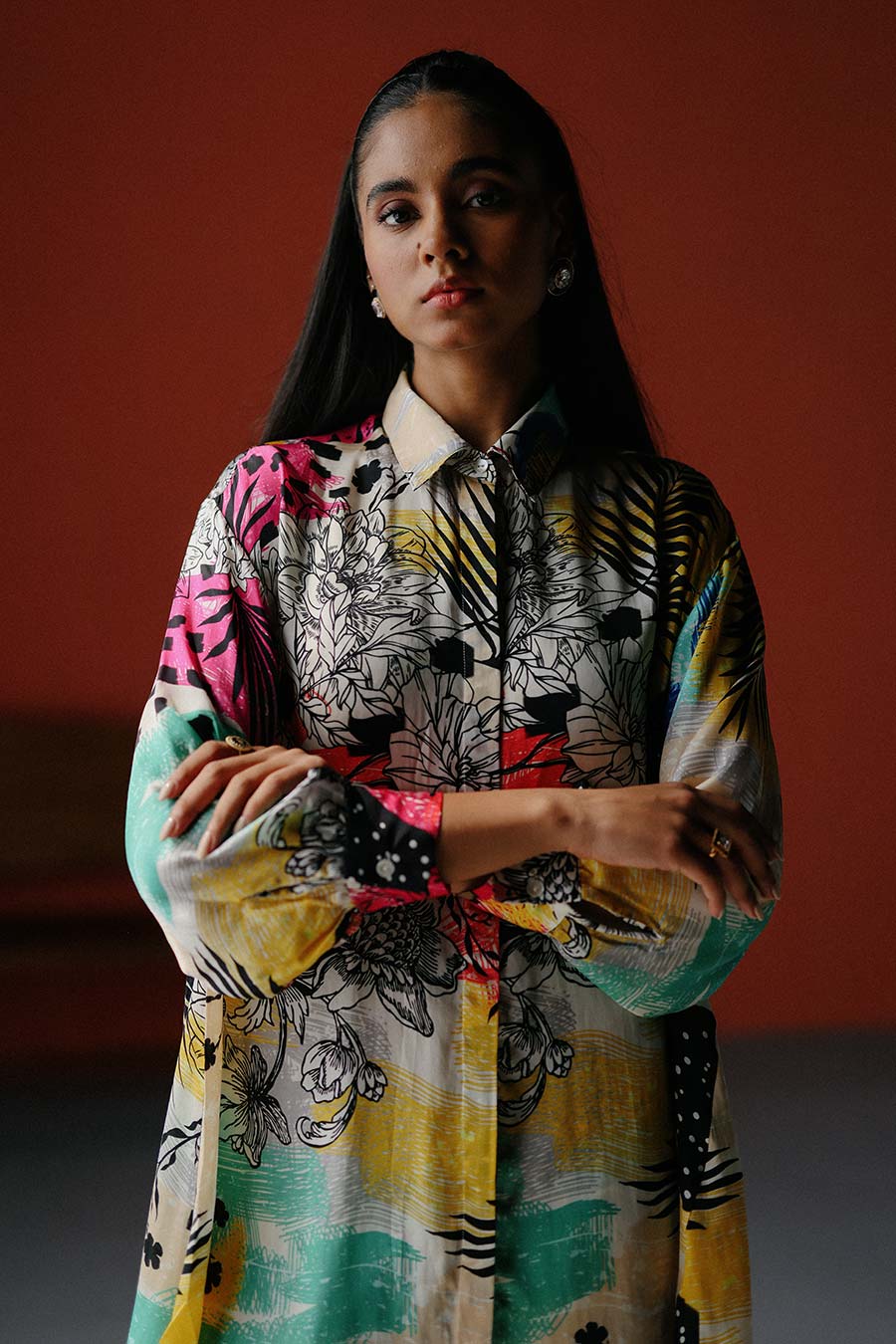 Ivory Printed Indie Shirt & Pant Co-Ord Set