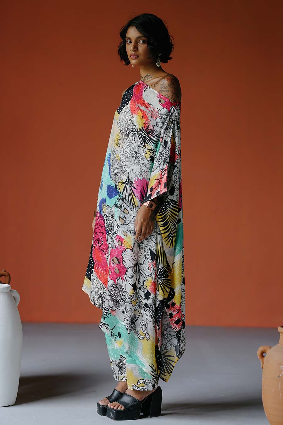 Ivory Printed Olivia Tunic & Pant Co-Ord Set