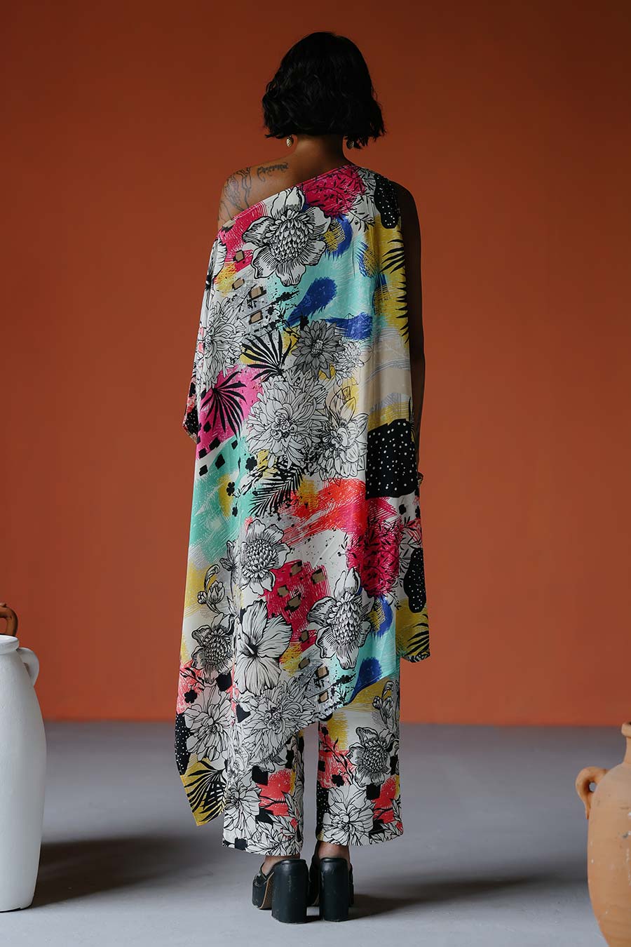 Ivory Printed Olivia Tunic & Pant Co-Ord Set