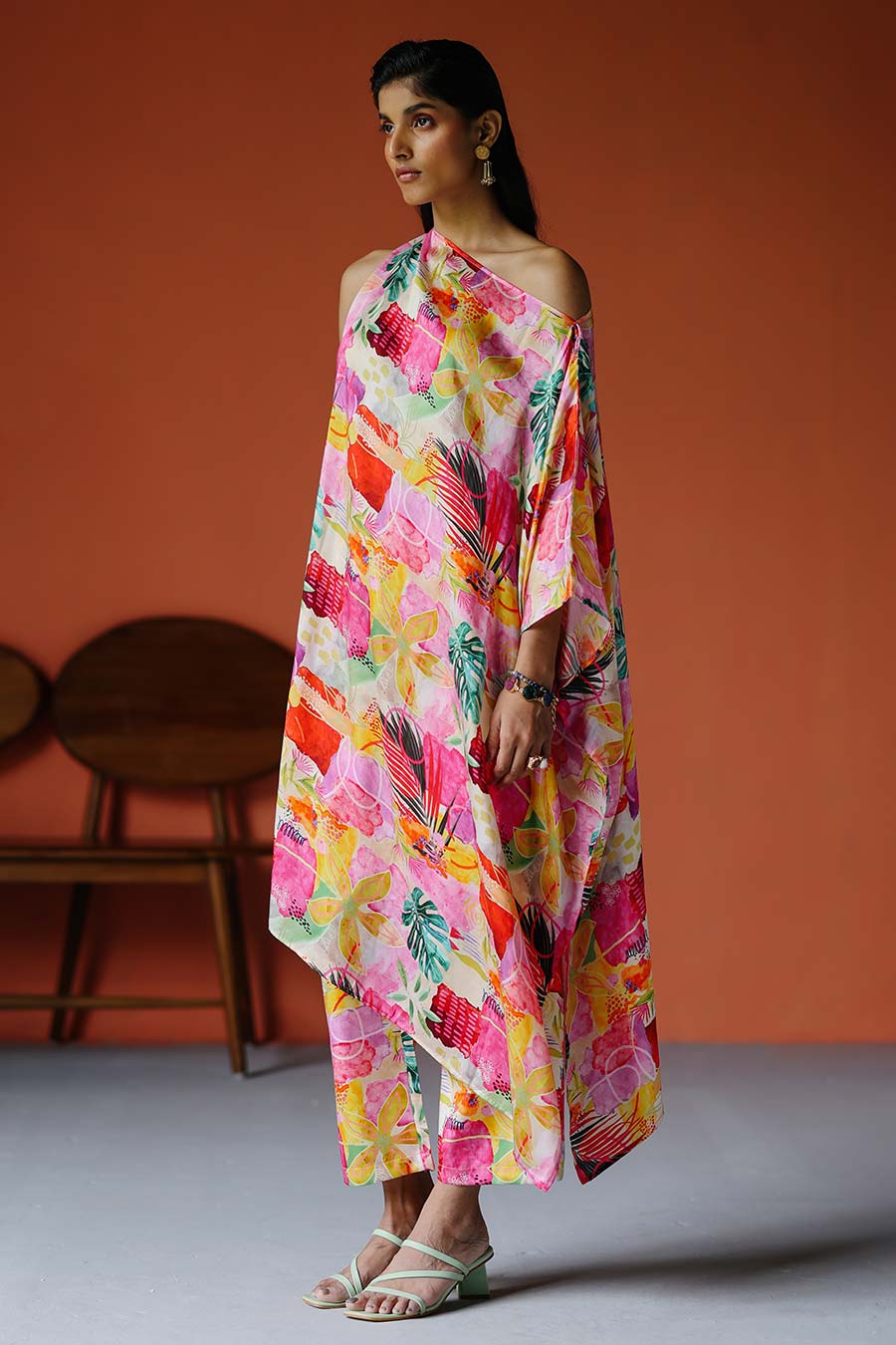 Pink Printed Olivia Tunic & Pant Co-Ord Set