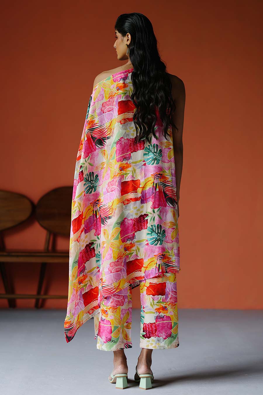 Pink Printed Olivia Tunic & Pant Co-Ord Set