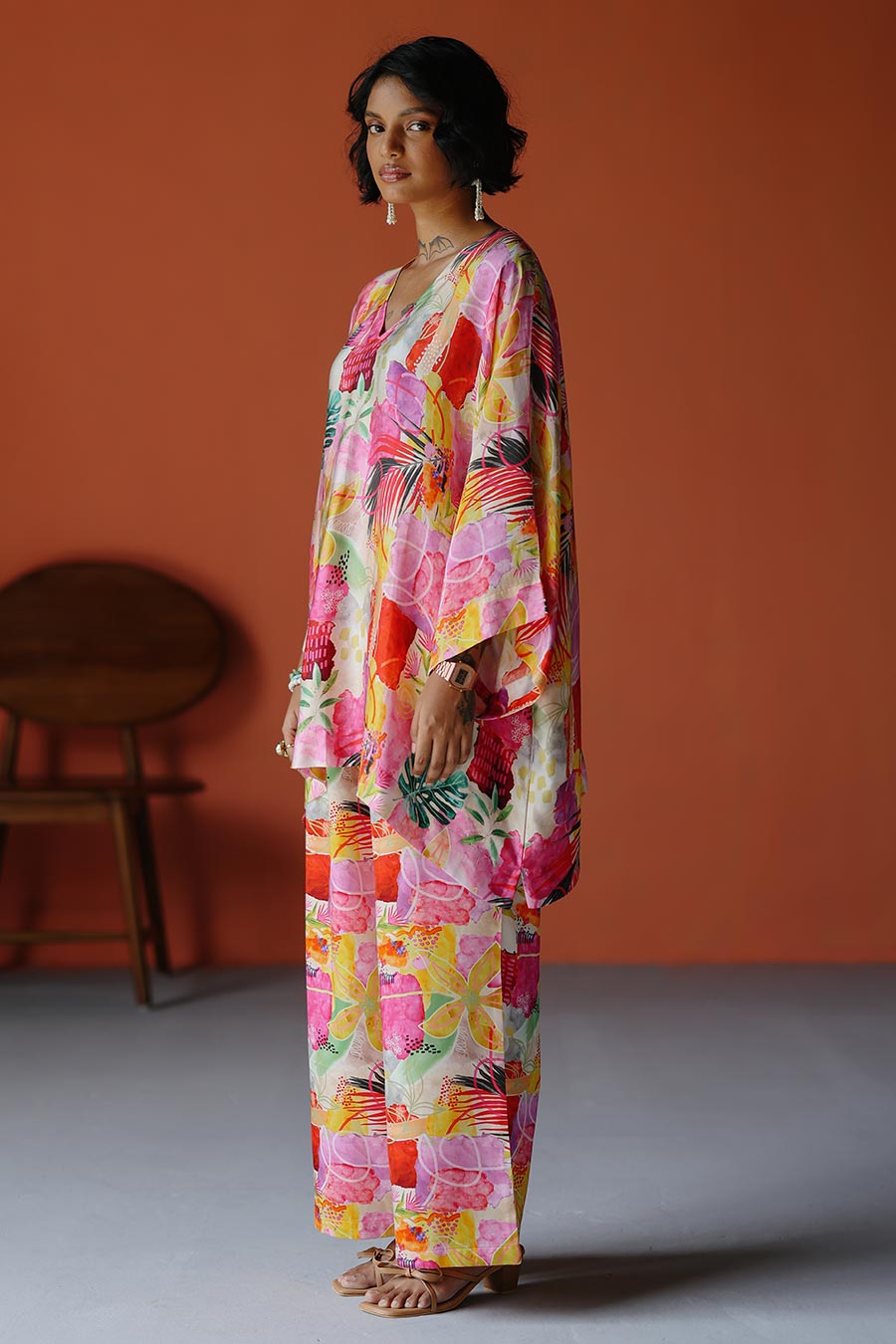 Pink Printed Zoey Top & Pant Co-Ord Set
