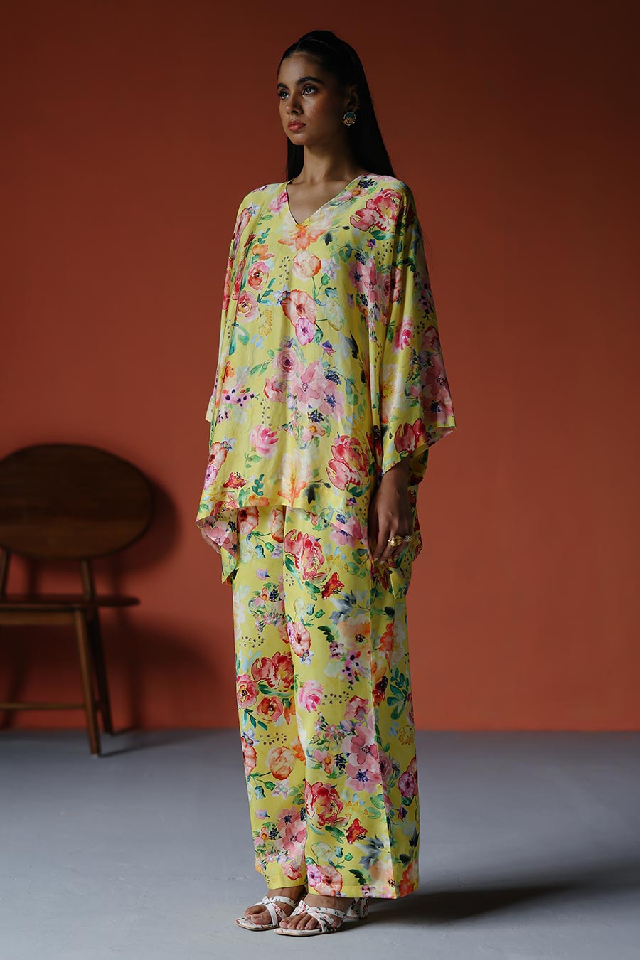 Yellow Printed Zoey Top & Pant Co-Ord Set