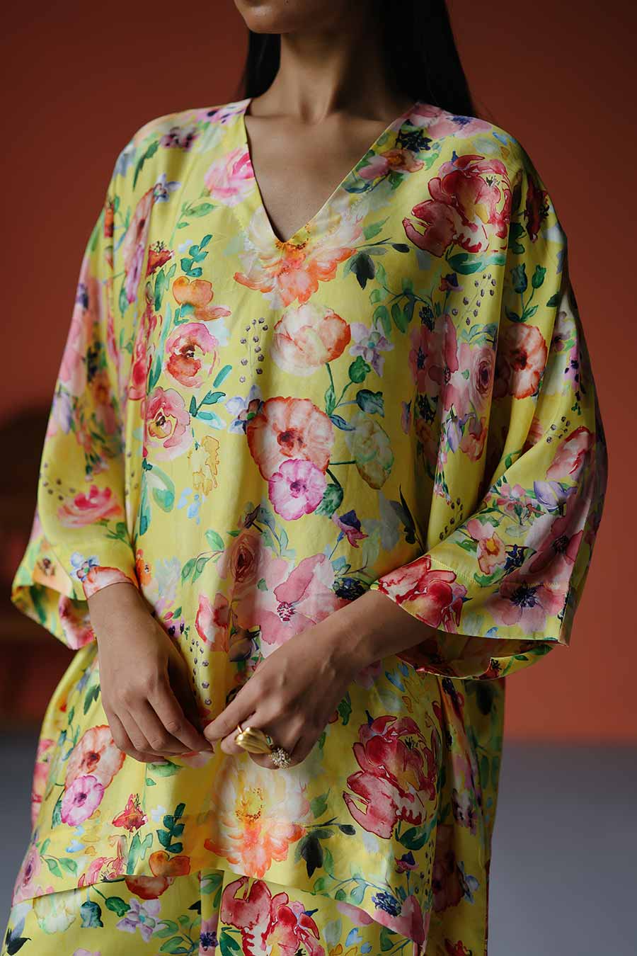 Yellow Printed Zoey Top & Pant Co-Ord Set