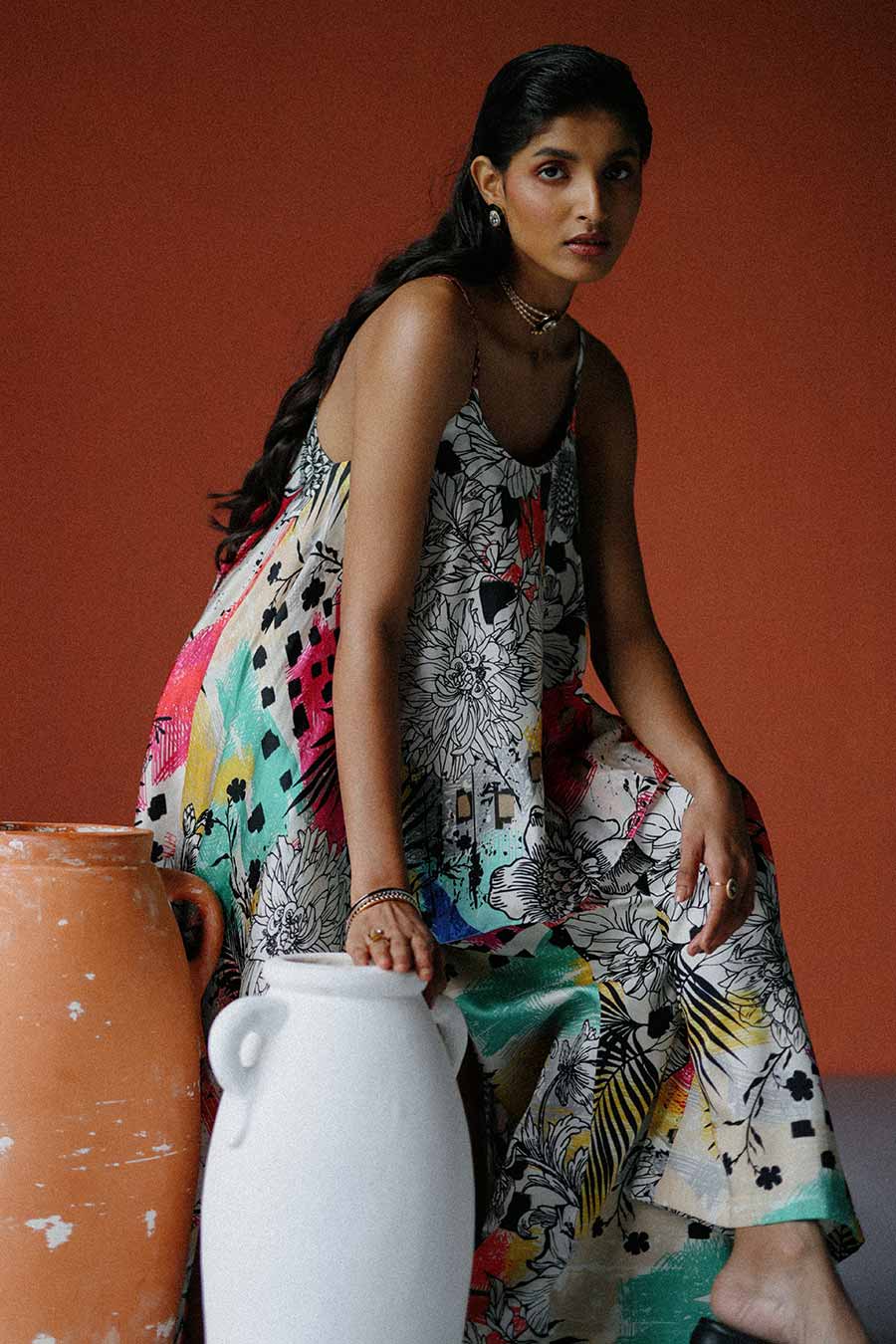 Ivory Printed Zuri Top & Pant Co-Ord Set