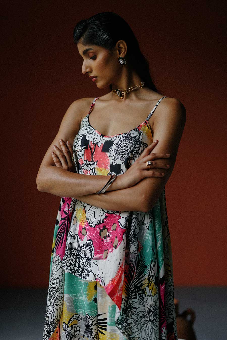 Ivory Printed Zuri Top & Pant Co-Ord Set