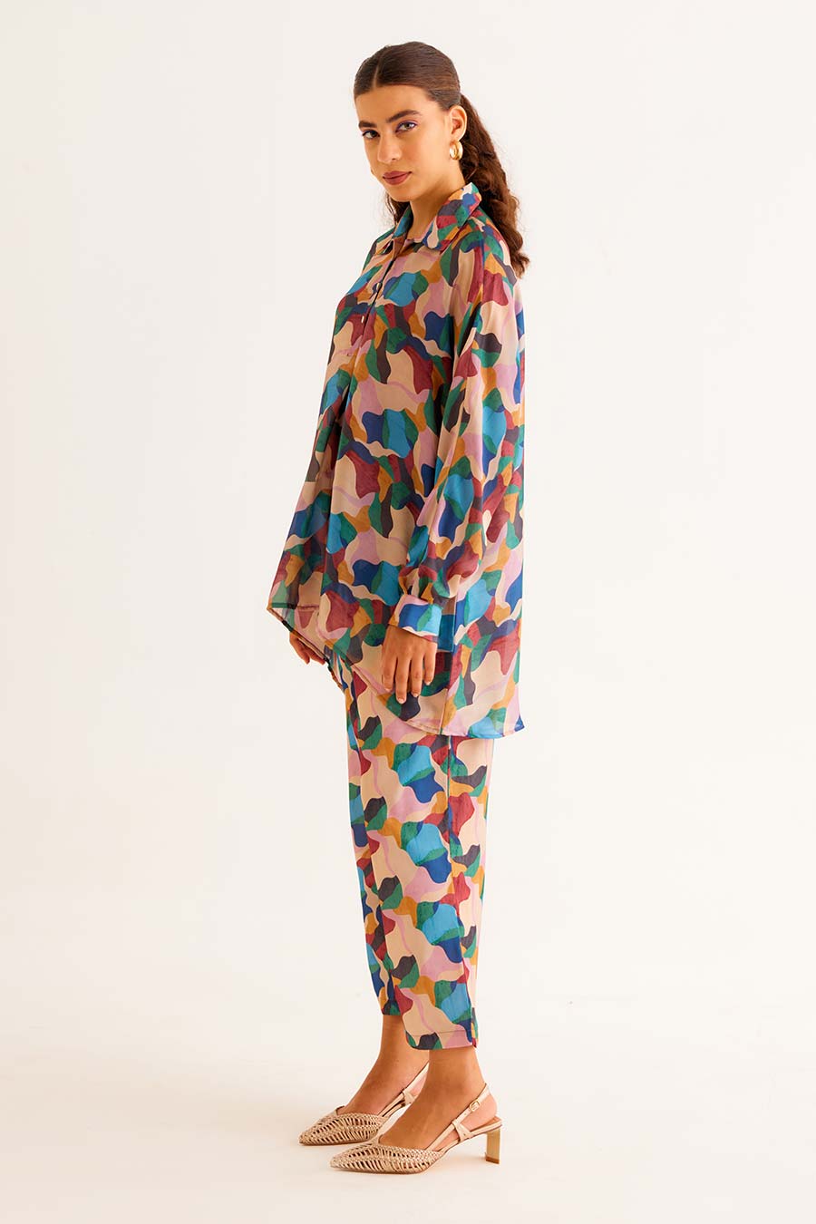 Abstract Print PAC Top & Pant Co-Ord Set