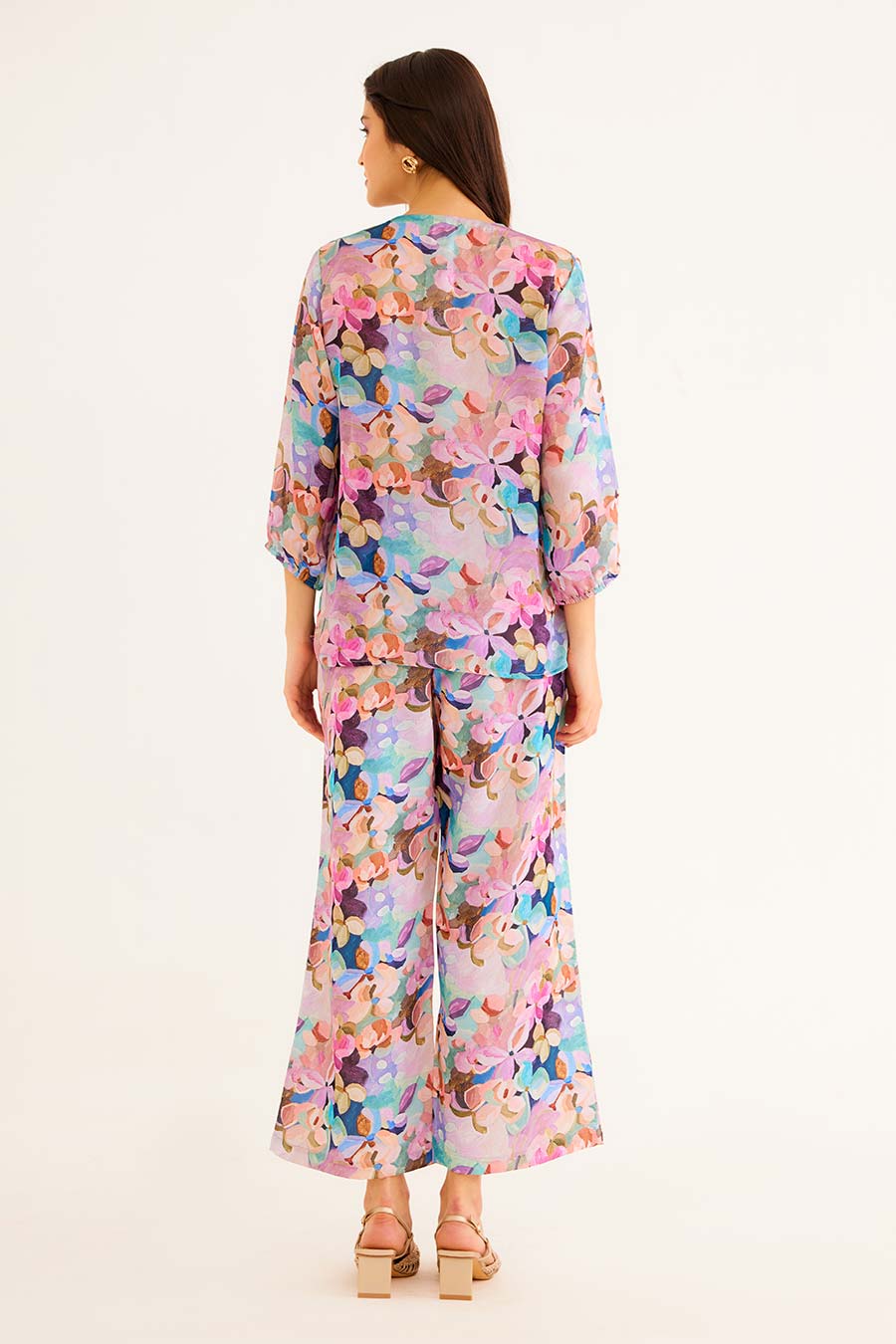 Floral Print WS Bias Top & Pant Co-Ord Set