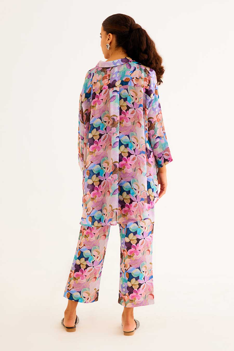 Floral Print MJ Shirt & Pant Co-Ord Set