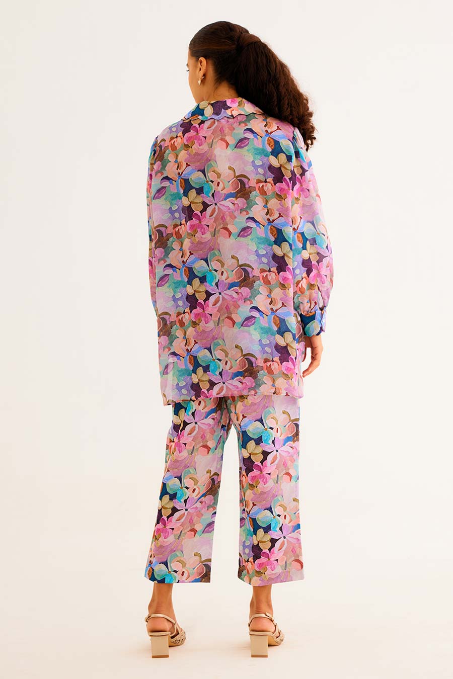 Floral Print Vintage Shirt & Pant Co-Ord Set