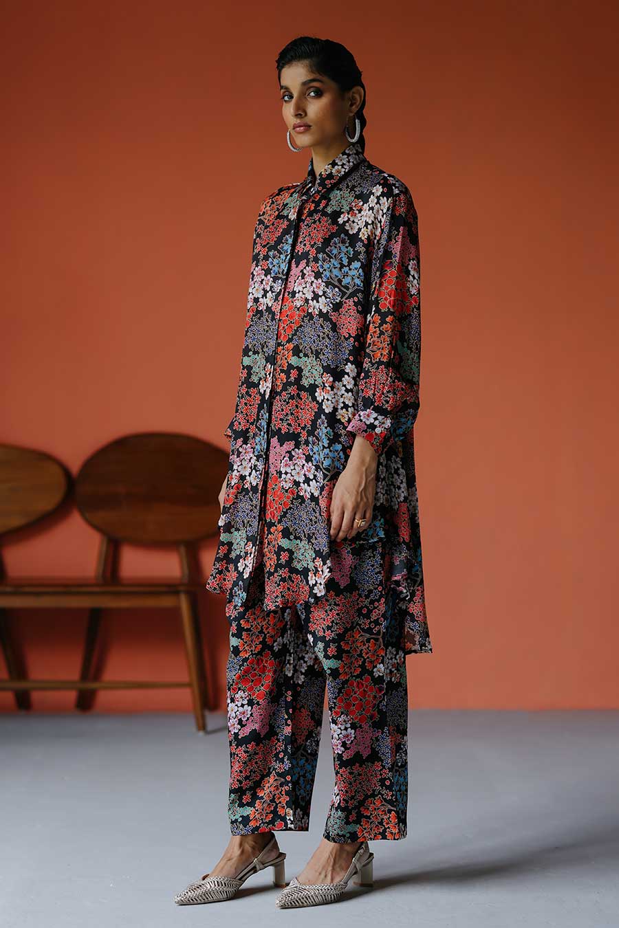 Printed Indie Shirt & Pant Co-Ord Set