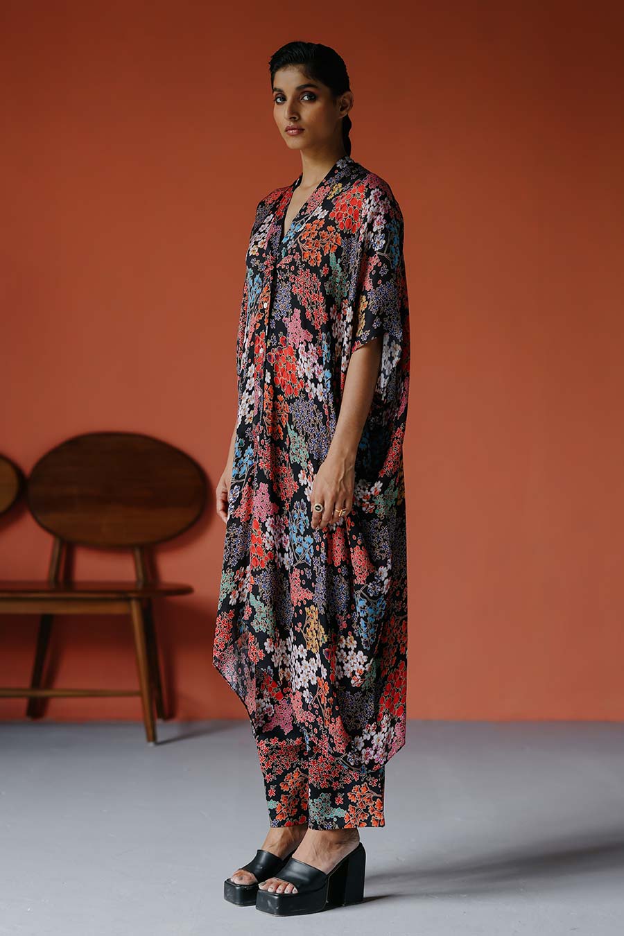 Printed Luna Kaftan Shirt & Pant Co-Ord Set