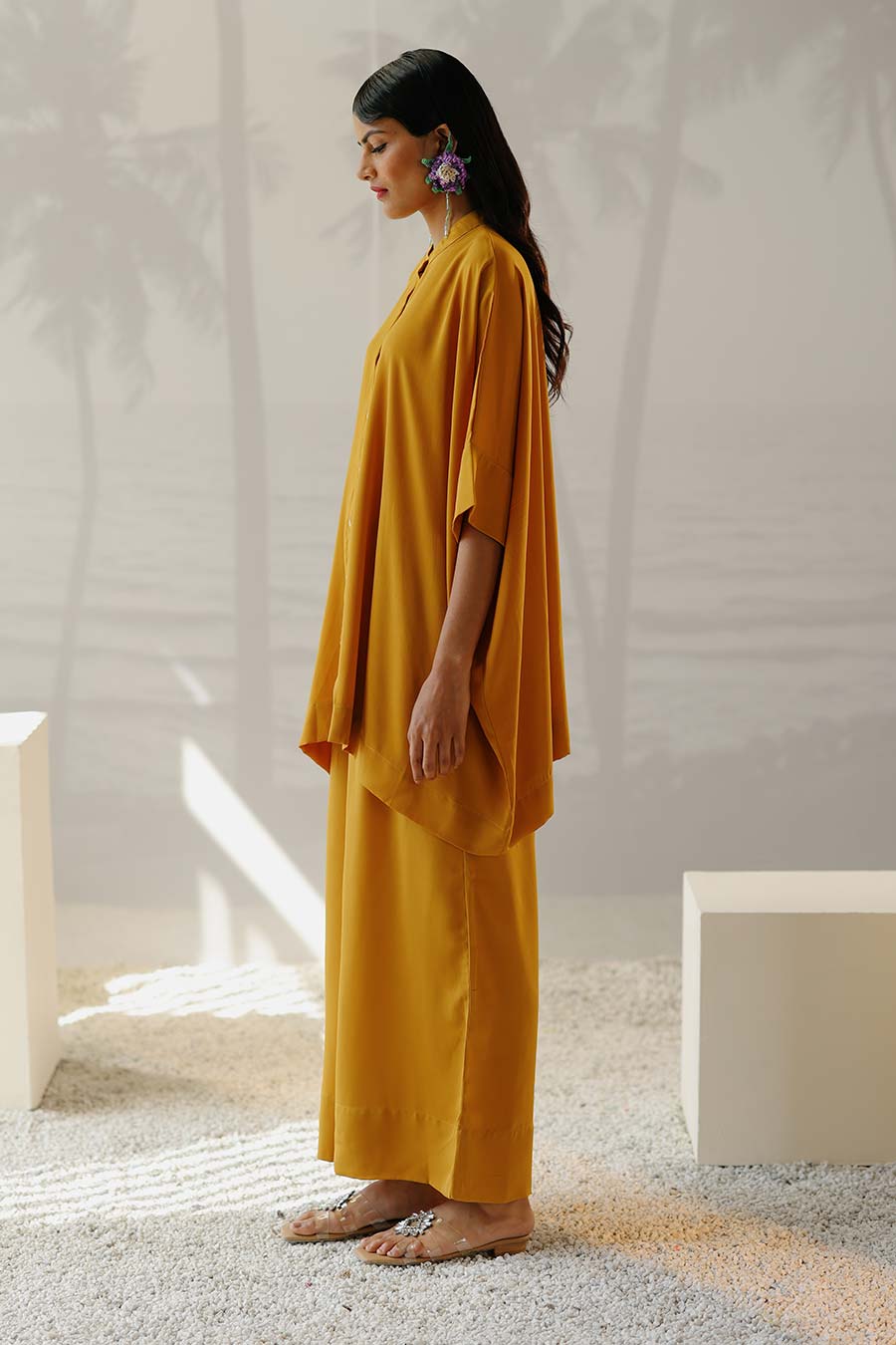 Mustard Alice Shirt & Pant Co-Ord Set