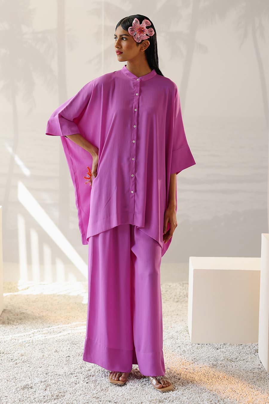 Purple Alice Shirt & Pant Co-Ord Set