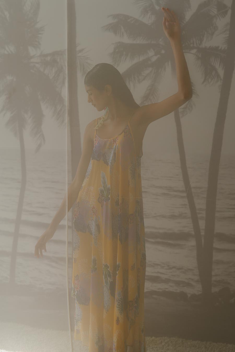 Yellow Printed Beach Dress