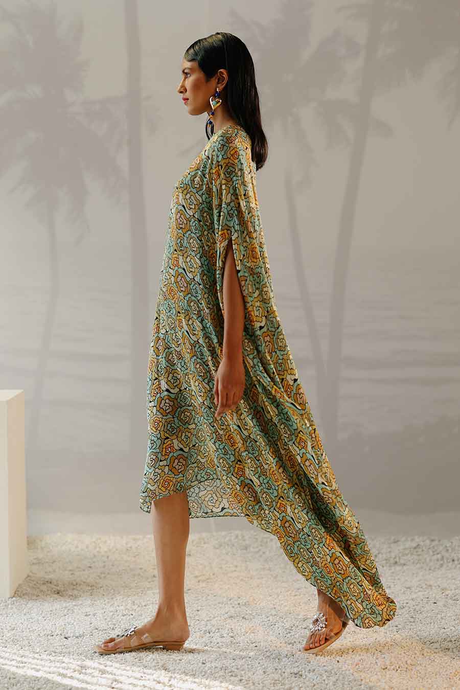 Mint Blue Printed Claire Dress