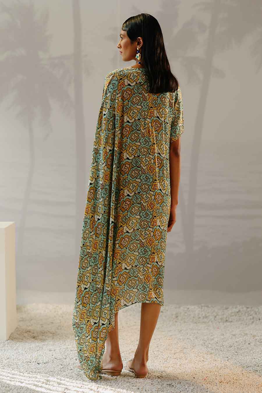 Mint Blue Printed Claire Dress