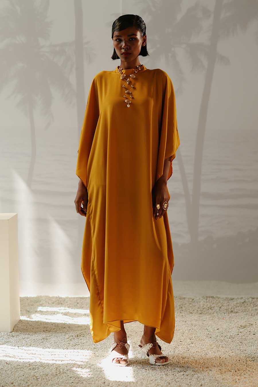 Mustard Mimi Kaftan Dress
