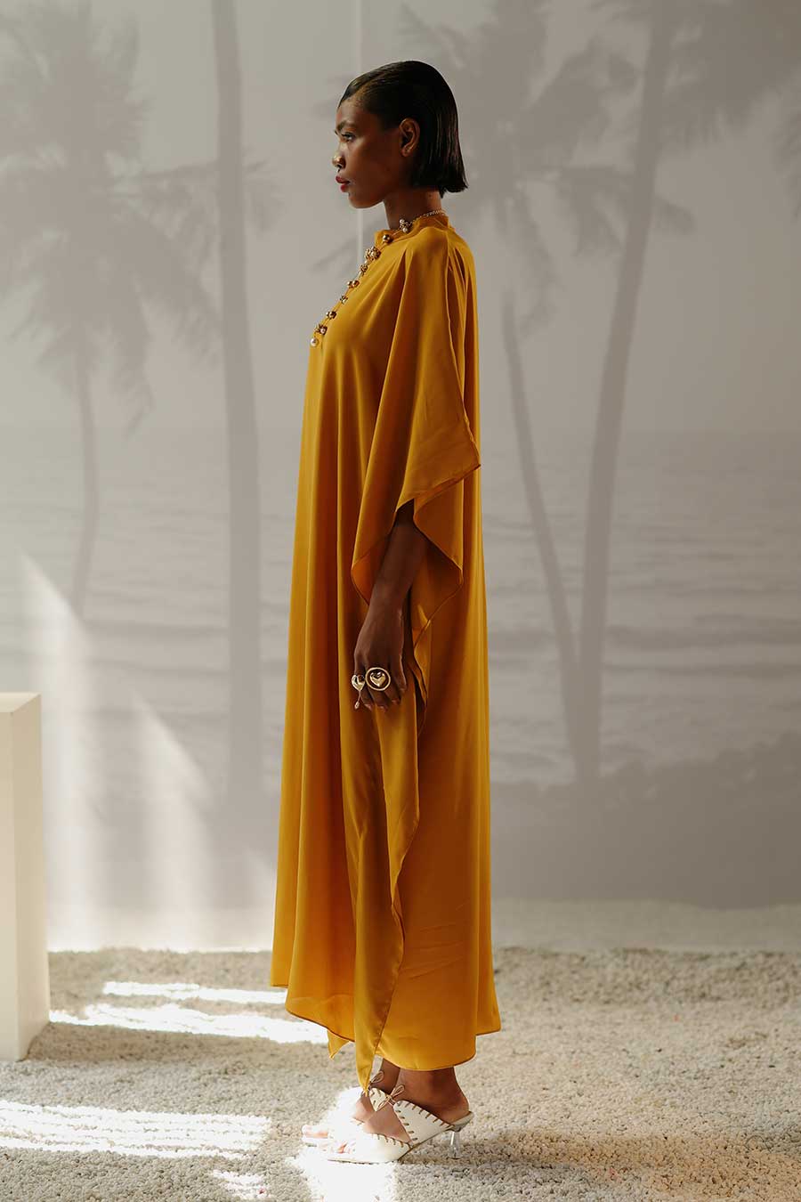 Mustard Mimi Kaftan Dress
